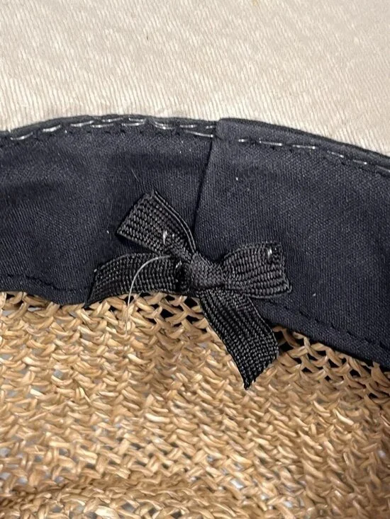 PING Golf Straw Hat USA Made L Embroidered Band Vintage Sun Fedora Mesh Karsten - Picture 9 of 10